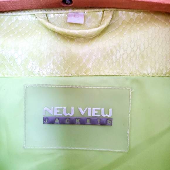 Vtg 80s 90s faux snakeskin neon jacket - Picture 11 of 12